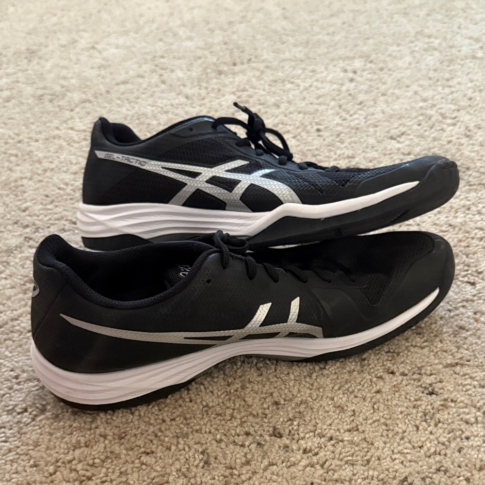 ASICS Black and Silver Volleyball Court Shoes